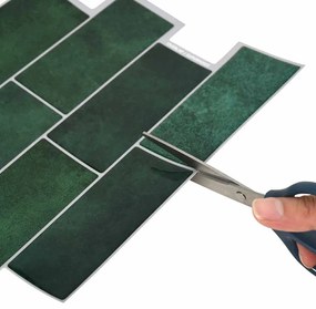 vidaXL Πλακάκι Subway 20 pcs Σκούρο Πράσινο 29 x 21 εκ