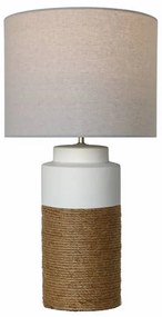 Φωτιστικό Επιτραπέζιο Κεραμικό Λευκό-Καφέ Art Et Lumiere Φ38x61,5εκ. 30190