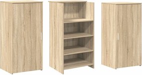 vidaXL Γραφείο υποδοχής Sonoma Δρυς 155x50x103,5εκ. Επεξεργασμένο Ξύλο
