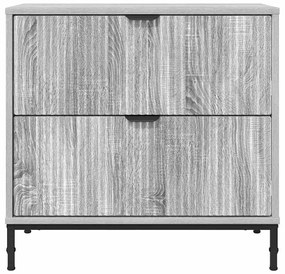 vidaXL Κομοδίνο Γκρι sonoma 63.5 x 36 x 61 εκ Επεξεργασμένο ξύλο