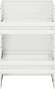 vidaXL Γλάστρα Κήπου Λευκό 40 x 40 x 60 cm Ψυχρής έλασης χάλυβας