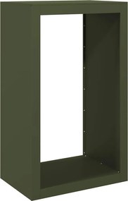 vidaXL Ράφι Καυσόξυλων Πράσινη 60x40x100 εκ. Ατσάλινο
