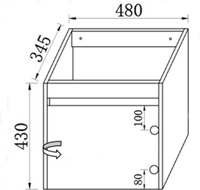 Martin Rea 50 Cappuccino Plywood - Βαση Επιπλου με Νιπτήρα