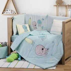 Κουβερλί Βρεφικό Ocean Friends Aqua Nef-Nef 110x140cm Cotton-Polyester