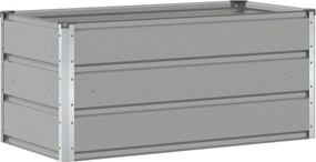 vidaXL Γλάστρα Ανοιχτό γκρι 100 x 50 x 45 cm Επικαλυμμένος Χάλυβας