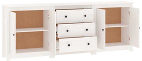 vidaXL Ντουλάπι Λευκό 210 x 35 x 80 εκ. από Μασίφ Ξύλο Πεύκου