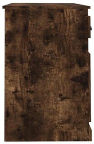 vidaXL Γραφείο με Συρτάρι Καπνιστή Δρυς 115x50x75 εκ. Επεξεργ. Ξύλο