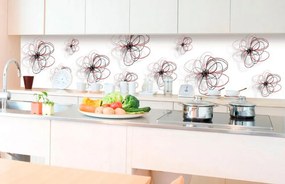 Αυτοκόλλητη φωτοταπετσαρία για λουλούδια κουζίνας σε λευκό φόντο - 180x60