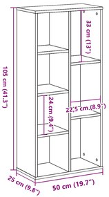 Βιβλιοθήκη Sonoma Δρυς 50x25x105 εκ. από Επεξεργασμένο Ξύλο - Καφέ