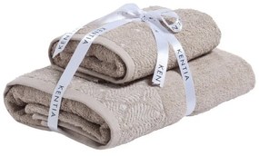 Πετσέτες Lela 26 (Σετ 2τμχ) Beige Kentia Σετ Πετσέτες 70x140cm 100% Βαμβάκι
