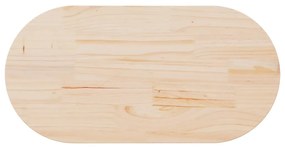 vidaXL Επιφάνεια Τραπεζιού Οβάλ 110 x 55 x 2,5 εκ. Μασίφ Ξύλο Πεύκου