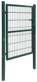vidaXL Πόρτα Περίφραξης (Μονή) Πράσινη 106 x 190 εκ.