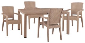 OUTDOOR DINING SET POLYPROPYLENE 5PCS