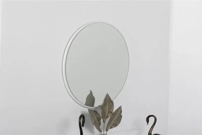 Stewehome Λευκή κονσόλα με καθρέφτη για την είσοδο με πόδια Λευκό 32x77x77 cm