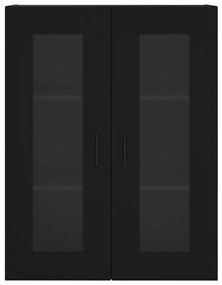 vidaXL Ντουλάπι Μαύρο 69,5x34x180 εκ. από Επεξεργασμένο Ξύλο