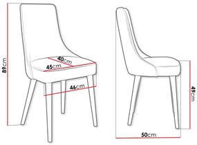 Καρέκλα Jackson 107, 89x46x50cm, 6 kg, Ταπισερί, Μεταλλικά, Ξύλο | Epipla1.gr