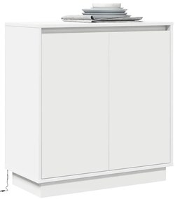 vidaXL Κομοδίνο με ράφι Λευκό 71 x 34.5 x 75 εκ. Επεξεργασμένο ξύλο