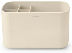 Κουτί αξεσουάρ μπάνιου Brabantia ReNew 1006270, Ανθεκτικό στη διάβρωση, Εσωτερικό διαχωριστικό, Αντιολισθητική βάση, Μπεζ