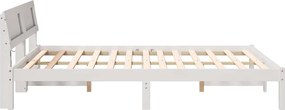 vidaXL Σκελετός Κρεβατιού Λευκό 150 x 200 cm Στερεά ξυλεία πεύκου