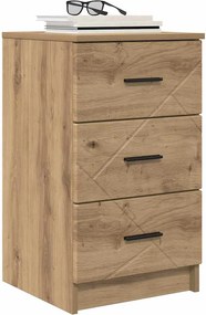 vidaXL Κομοδίνο artisan δρυς 38 x 38 x 66 εκ Επεξεργασμένο ξύλο