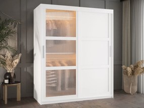 Ντουλάπα Flutes III 150 Συρόμενη-Λευκό