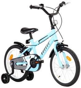 vidaXL Ποδήλατο Παιδικό Μαύρο / Μπλε 16 Ιντσών