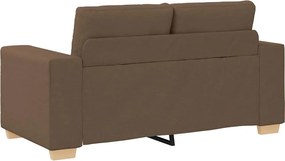 vidaXL Καναπές Διθέσιος Καφέ 160 x 77 x 82 εκ. Ύφασμα