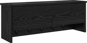 vidaXL Τοίχου Κρεμάστρα Μαύρη Οξυά 80 x 20 x 30 cm