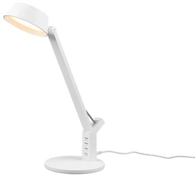 Ava Φωτιστικό Γραφείου LED με Σπαστό Βραχίονα σε Λευκό Χρώμα Trio Lighting 523090131