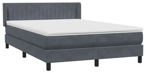 ΚΡΕΒΑΤΙ BOXSPRING ΜΕ ΣΤΡΩΜΑ ΣΚΟΥΡΟ ΓΚΡΙ 140X210 ΕΚ. ΒΕΛΟΥΔΙΝΟ 3318280