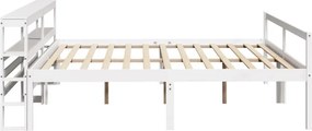 vidaXL Κρεβάτι Ηλικιωμένου με Κεφαλάρι Λευκό 180x200 εκ. Μασίφ Πεύκο