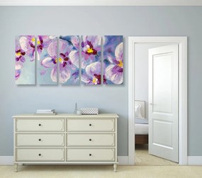 Εικόνα 5 τεμαχίων ρομαντικά μωβ λουλούδια - 200x100