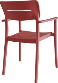 Πολυθρόνα Pilma pakoworld μπορντό PP 57x54x82εκ