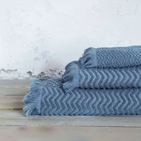 Πετσέτα - Contour Blue Nima Σώματος 70x140cm 100% Βαμβάκι