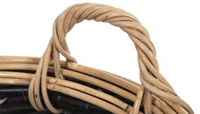 ΚΑΛΑΘΙ ΔΑΠΕΔΟΥ POTTS HM4378 ΜΑΥΡO&amp;ΦΥΣΙΚΟ ΧΡΩΜΑ- CL RATTAN Φ62x36Yεκ.