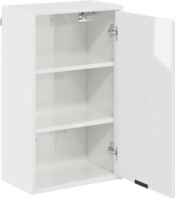 VidaXL Ντουλάπι Μπάνιου Υψηλής γυαλάδας λευκό 39 x 23,5 x 65 εκ.