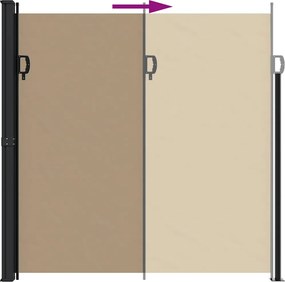 vidaXL Σκίαστρο Πλαϊνό Συρόμενο Taupe 200 x 600 εκ.