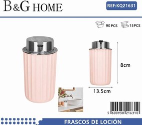 Θήκες κρεμοσάπουνου Dispenser πλαστικές - Σετ 5pcs - Light Pink - 21631