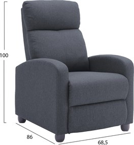 ΠΟΛΥΘΡΟΝΑ ΣΑΛΟΝΙΟΥ RELAX DROSEN HM3299.01 ΓΚΡΙ ΥΦΑΣΜΑ 68x80x93Υεκ