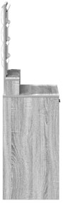 vidaXL Τραπέζι περιποίησης Γκρι 50 x 41 x 140 εκ. Επεξεργασμένο ξύλο