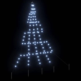 vidaXL Χριστουγεννιάτικο Δέντρο LED με Σφήνες Εδάφους Ψυχρό λευκό