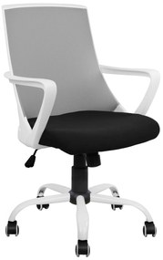 ΚΑΡΕΚΛΑ ΓΡΑΦΕΙΟΥ MALFOI HM1053.21 ΓΚΡΙ MESH & ΠΟΔΙ ΜΕΤΑΛΛΙΚΟ 58x59x103 cm