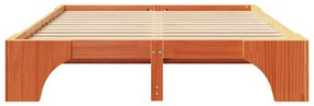 vidaXL Σκελετός Κρεβατιού Καφέ κεριού 160 x 200 cm Μασίφ ξύλο πεύκου