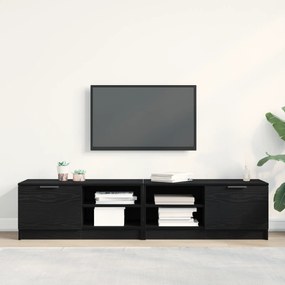 vidaXL Έπιπλο τηλεόρασης 2 τμχ Μαύρη Βελανιδιά 80x35x36,5 εκ Επεξεργασμένο ξύλο