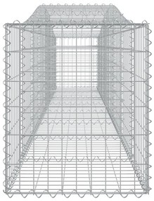 vidaXL Συρματοκιβώτια Τοξωτά 9 τεμ. 400x50x60/80 εκ. Γαλβαν. Ατσάλι