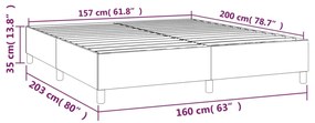 Σκελετός Κρεβατιού Χωρίς Στρώμα Πράσινο 160x200 εκ. Υφασμάτινο - Πράσινο