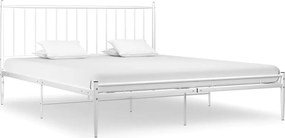 vidaXL Πλαίσιο Κρεβατιού Λευκό 200 x 200 εκ. Μεταλλικό
