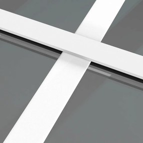 vidaXL Εσωτερική Πόρτα 102,5x201,5 εκ. Λευκή ESG Γυαλί και Αλουμίνιο