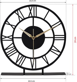 Decorative Clock Roman - Black Black