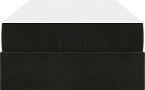 vidaXL Σκελετός κρεβατιού με στρώμα 2 pcs Μαύρο Βελούδο